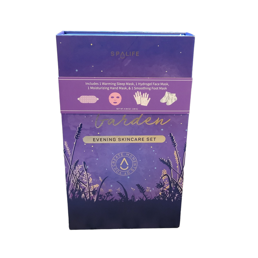 Spa Life Moonlit Garden Evening Skincare Gift Set Sleep, Face, Hand, Foot Masks